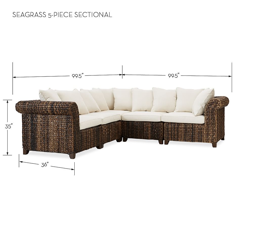 Pottery Barn Seagrass Sectional Sofa Baci Living Room