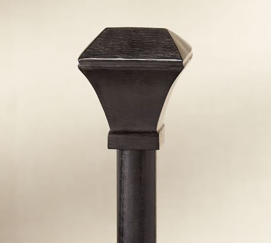 Cast Iron Square Finial Curtain Rod Pottery Barn