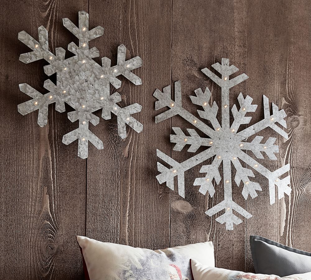 Galvanized Snowflakes Pottery Barn