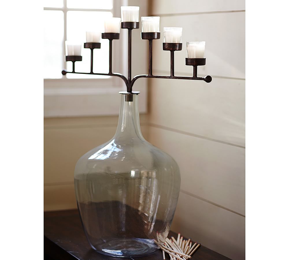 Wine Bottle Votive Holder Candle Holder Pottery Barn