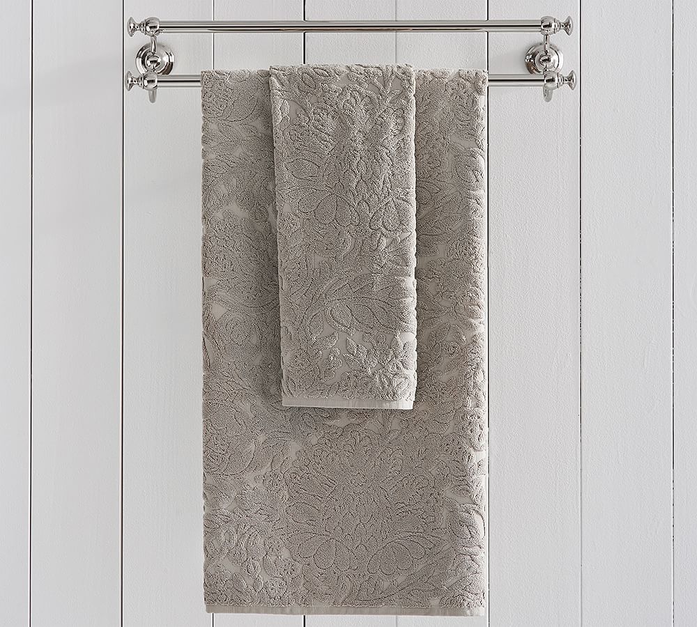 Isaac Floral Sculpted Bath Towels 