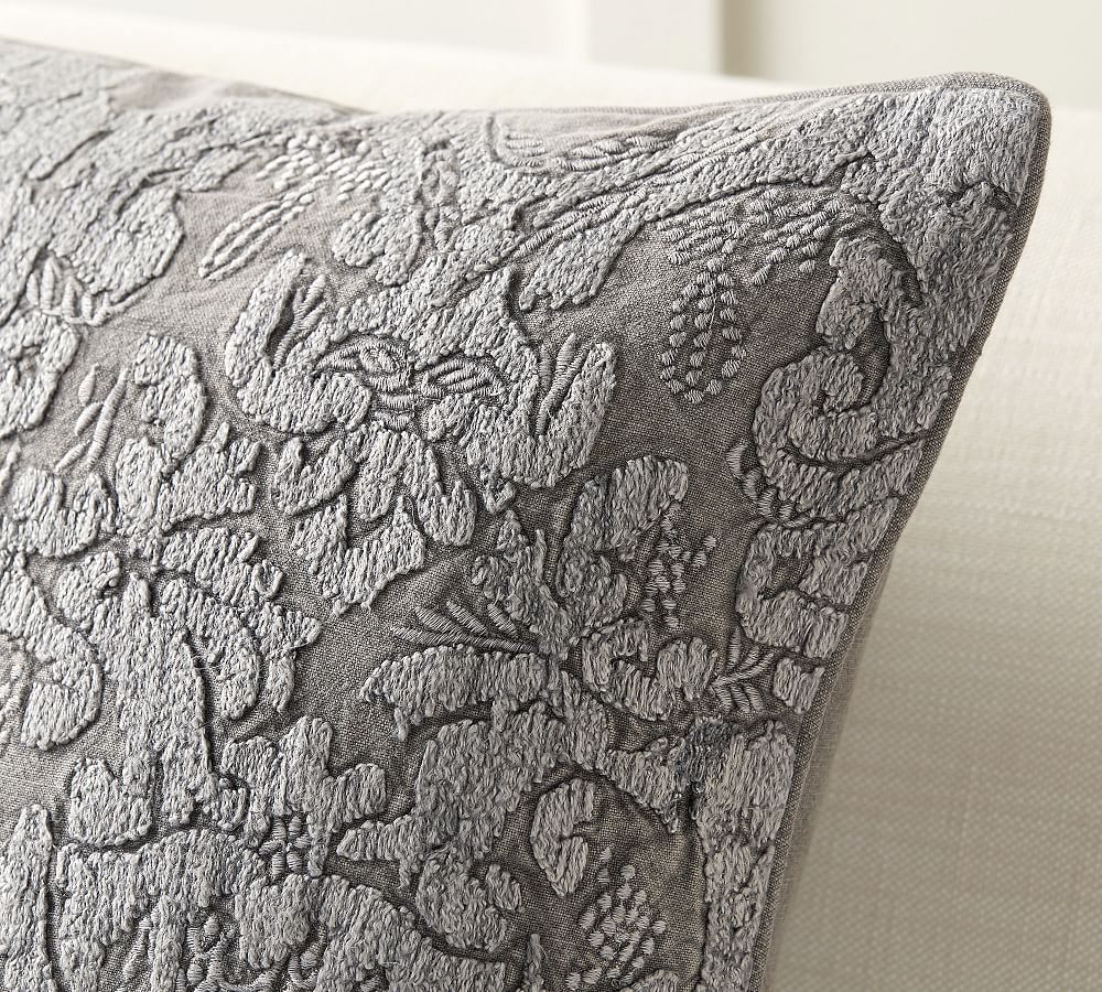 Akira Embroidered Decorative Pillow Cover | Pottery Barn