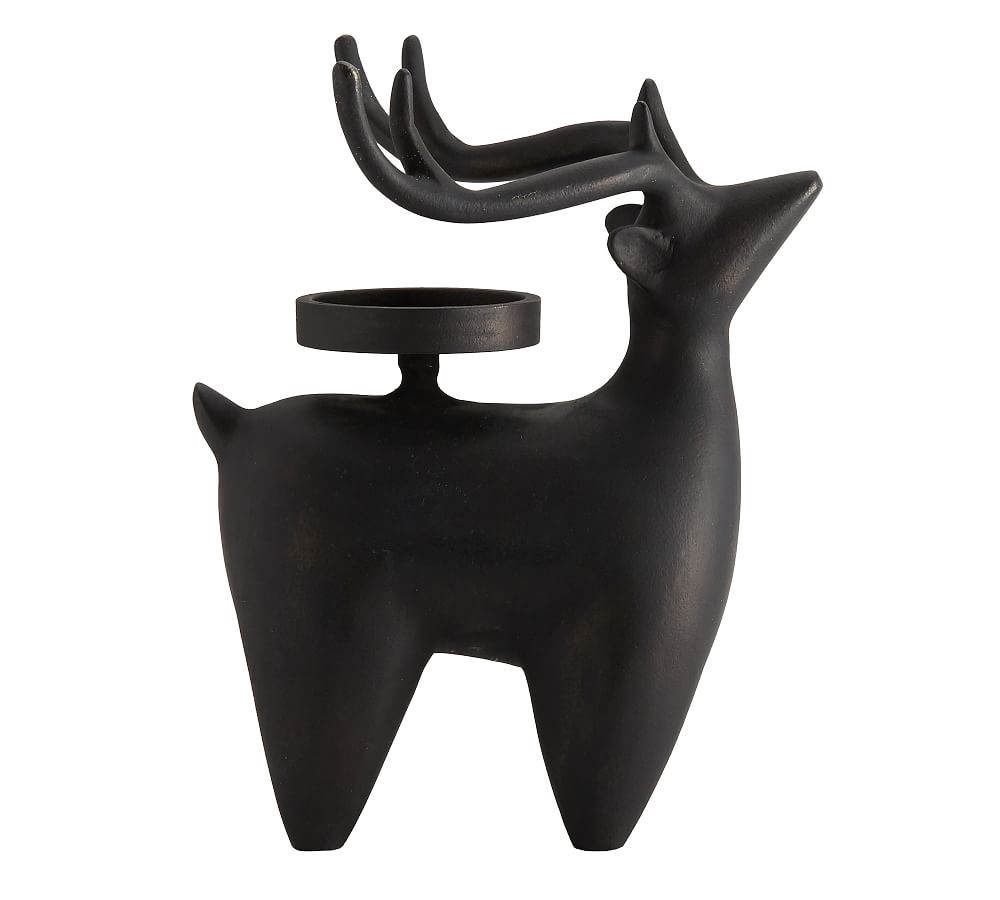 Nordic Reindeer Candleholders Pottery Barn