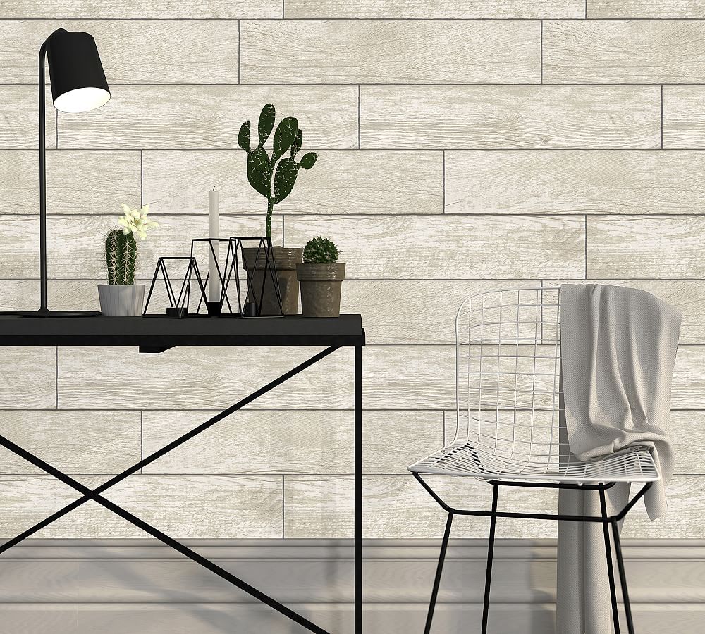 Wood Planks Removable Wallpaper Pottery Barn