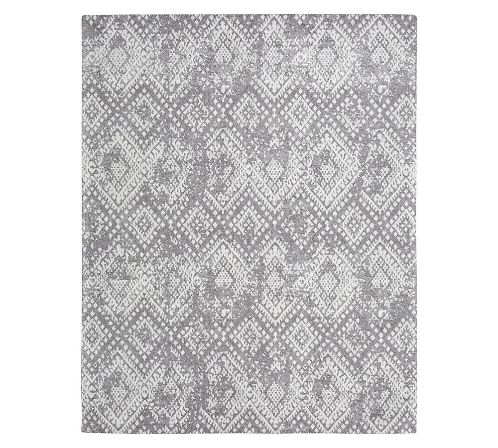 Gray Zahara Synthetic Rug Patterned Rugs Pottery Barn