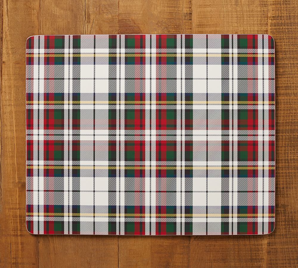 Denver Plaid Rectangular Cork Placemat Pottery Barn