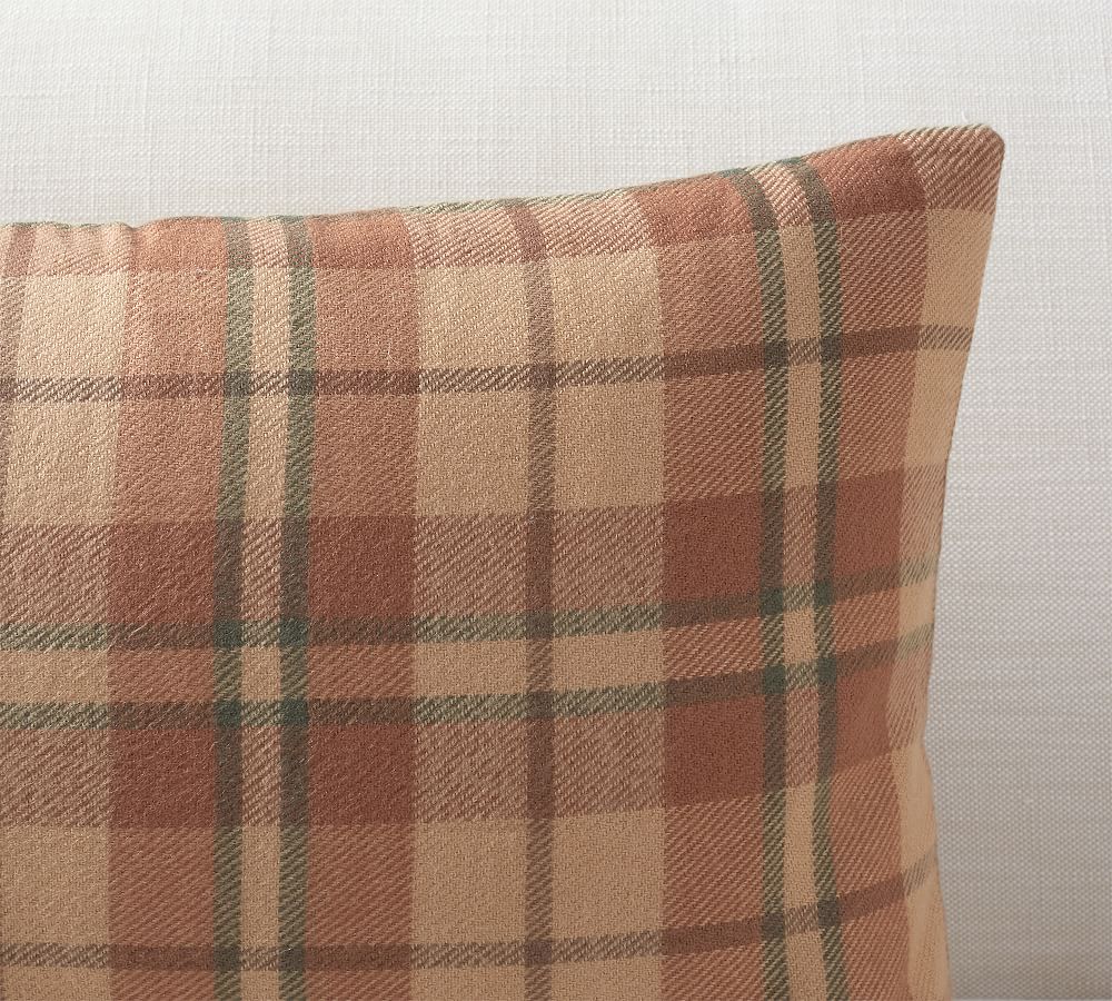Hanne Plaid Lumbar Throw Pillow Cover Pottery Barn