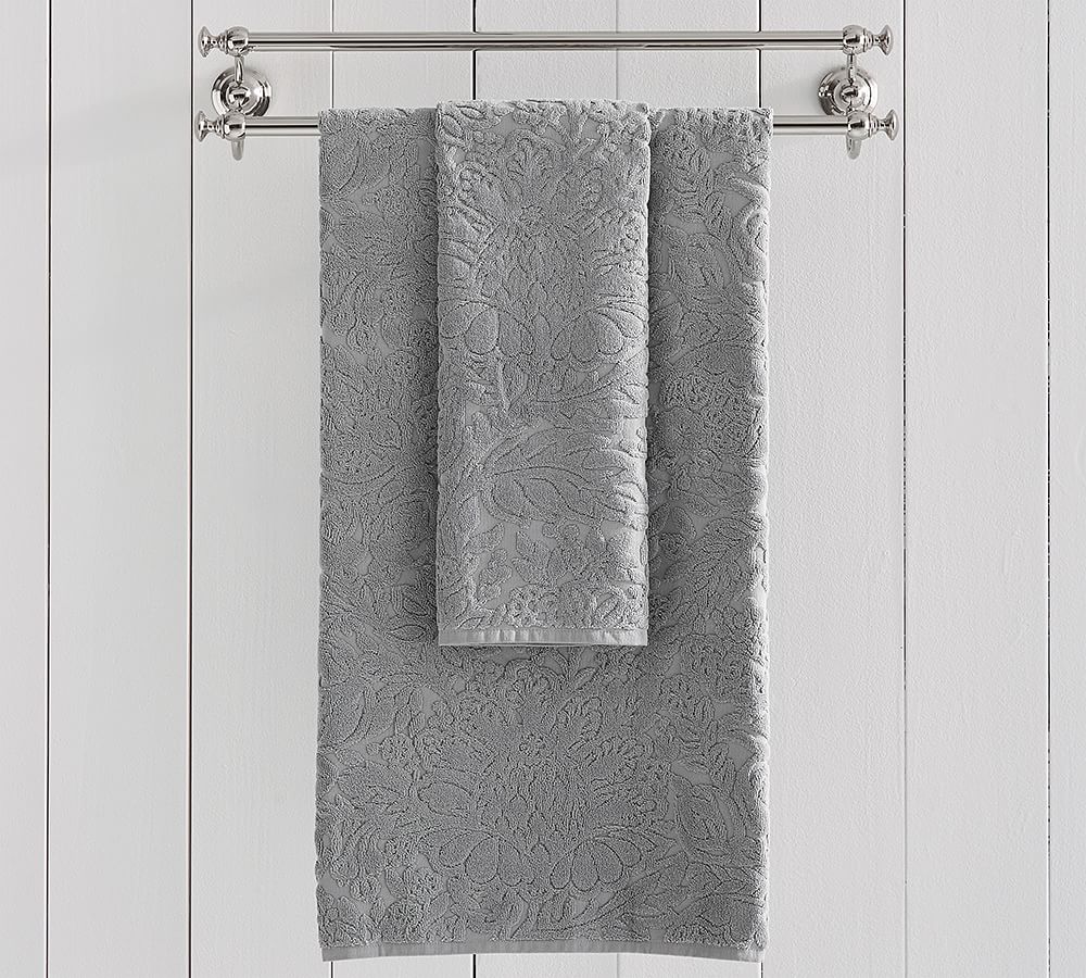 Isaac Floral Sculpted Bath Towels | Pottery Barn