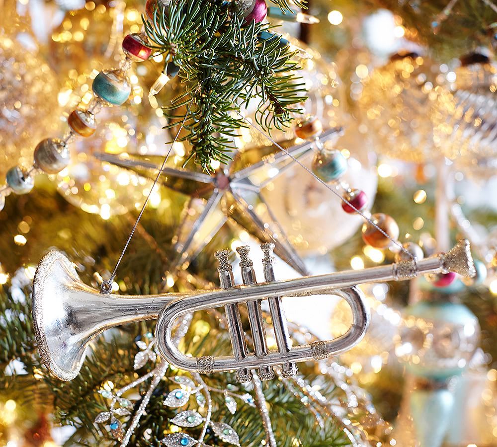 Trumpet Christmas Ornament Pottery Barn