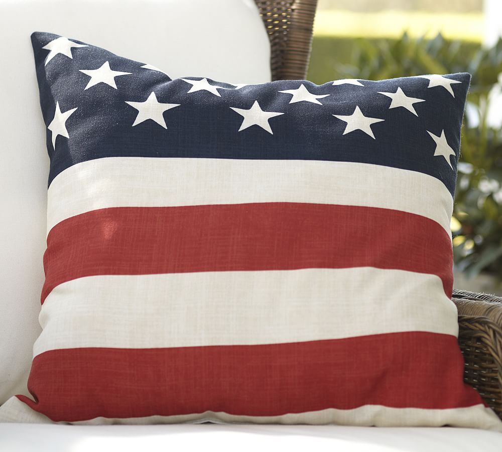 American Flag Decorative Pillow Cover Pottery Barn