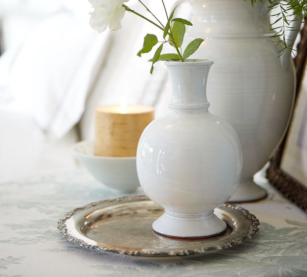 Rustic White Vases Pottery Barn