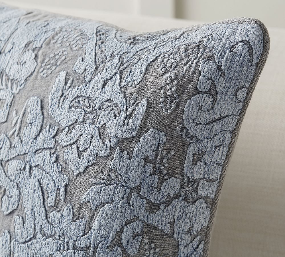 Akira Embroidered Decorative Pillow Cover | Pottery Barn