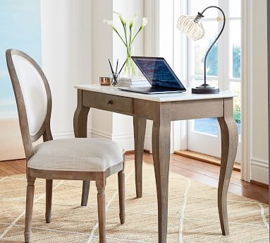 Alexandra Marble Desk, Office Desk | Pottery Barn