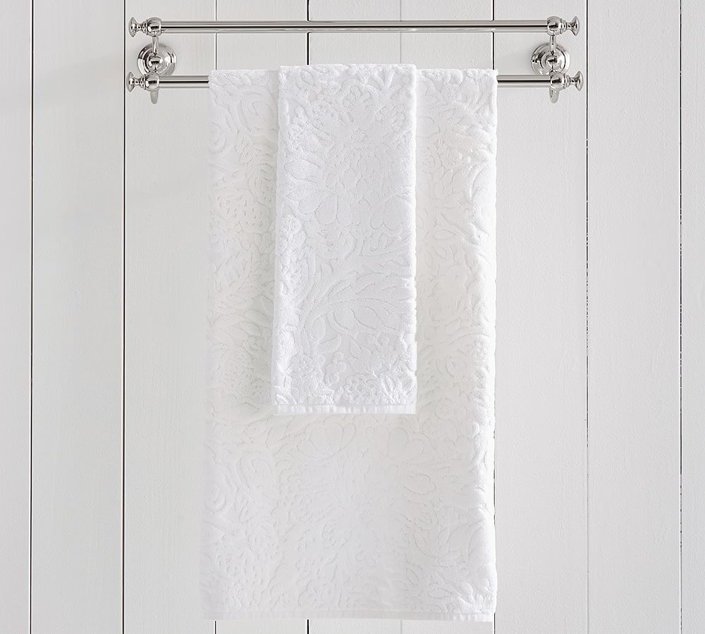 Isaac Floral Sculpted Bath Towels | Pottery Barn