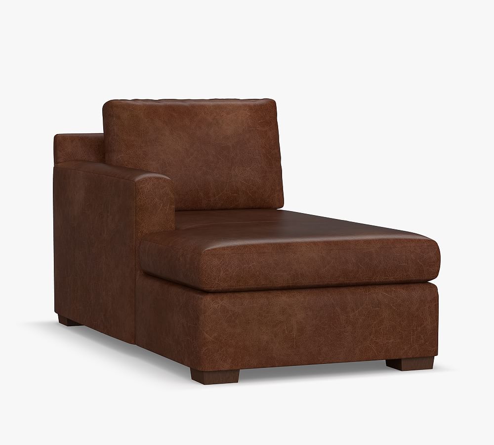 Build Your Own Shasta Square Arm Deep Seat Leather Sectional