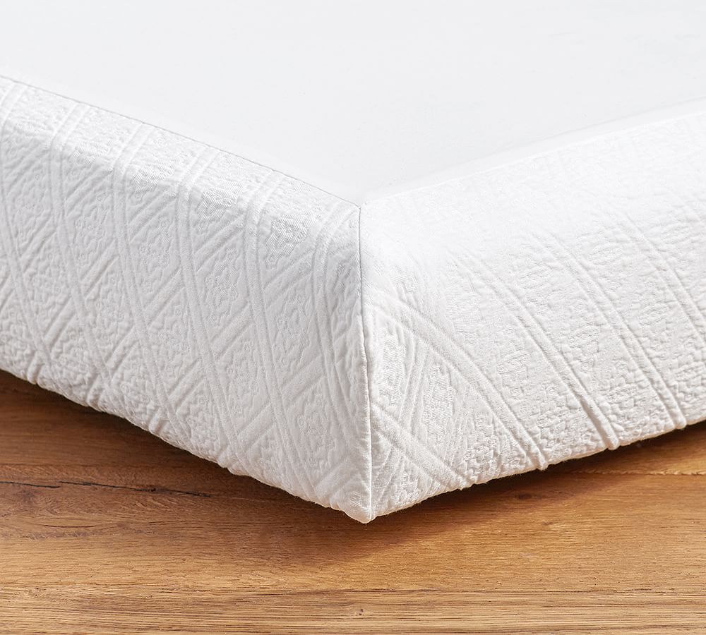 Reeve Matelasse Organic Cotton Boxspring Cover Pottery Barn