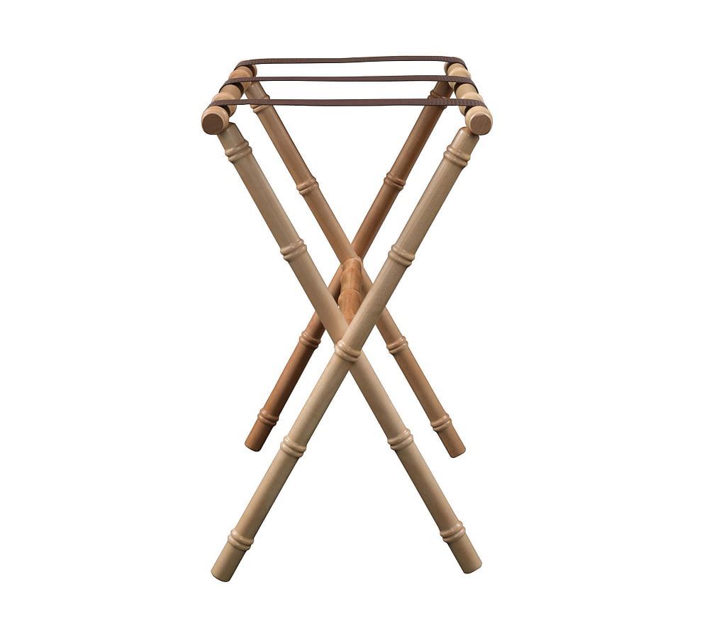 Bamboo Luggage Rack with Nylon Straps Pottery Barn