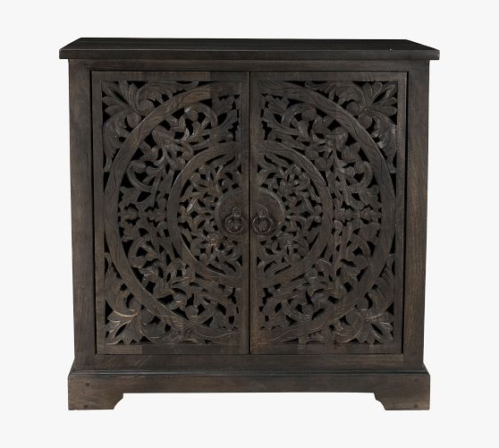 Virginia Carved Wood 2-Door Buffet | Pottery Barn