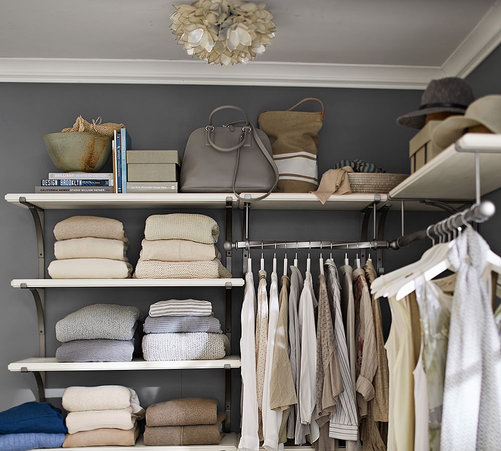 New York Closet Collection Wood Shelves Pottery Barn