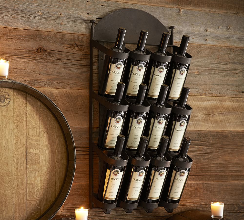 Vintners WallMount Wine Rack Pottery Barn