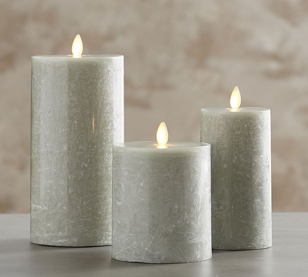 Premium Flicker Flameless Wax Candles Celadon Pottery Barn