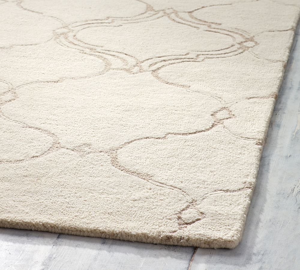 Ryann Tufted Sculpted Rug Ivory Pottery Barn