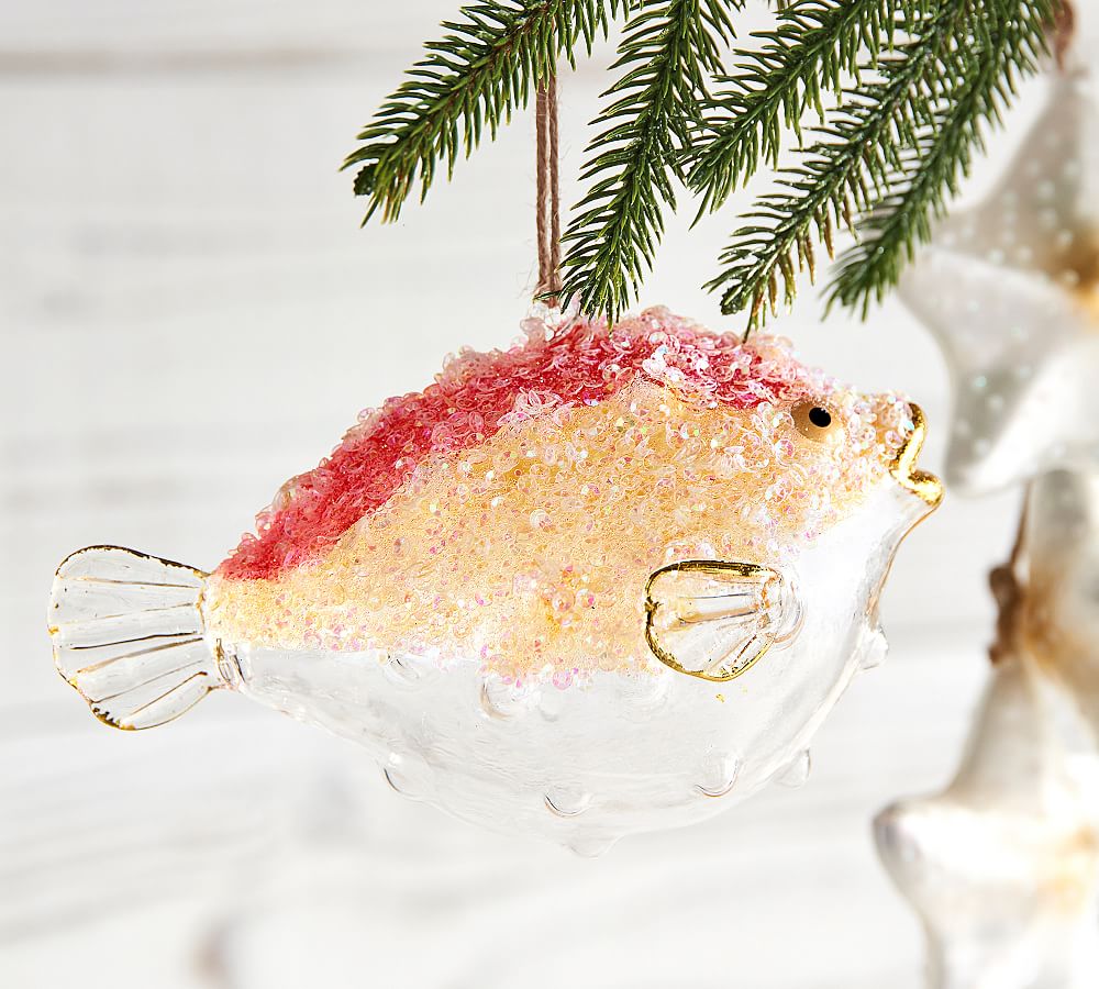 Blowfish Glass Christmas Ornament Pottery Barn
