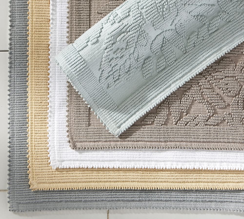 Isaac Floral Sculpted Bath Mat | Pottery Barn