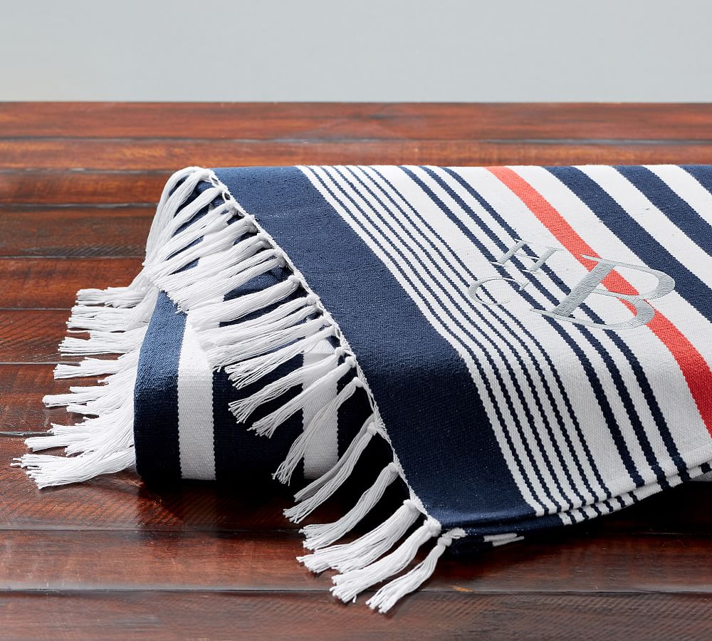 Mariner Stripe Throw Blanket | Pottery Barn