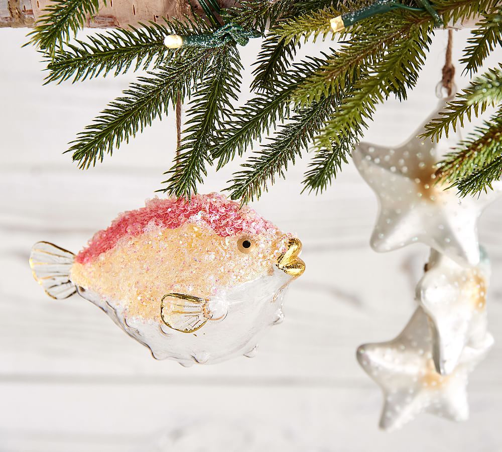 Blowfish Glass Christmas Ornament Pottery Barn
