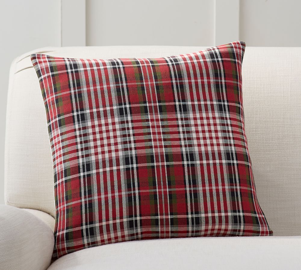 Houndstooth Reversible Plaid Decorative Pillow Cover | Pottery Barn