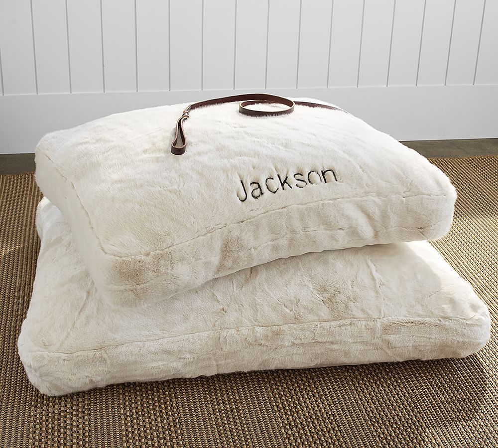 Faux Fur Pet Bed Cover Ivory Alpaca Pottery Barn