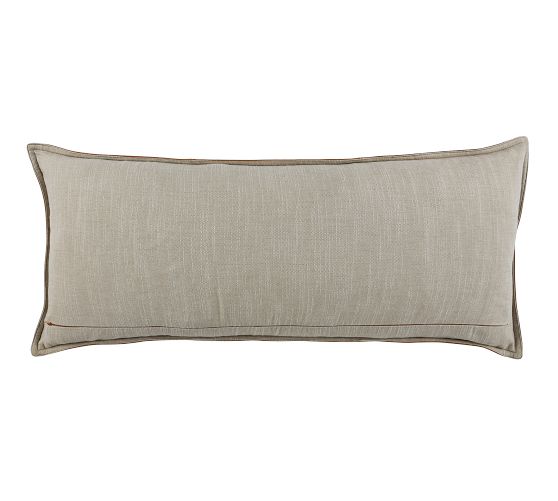 Gaona Leather Long Lumbar Throw Pillow | Pottery Barn