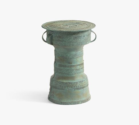 Frog Drum Side Table Small, Teal