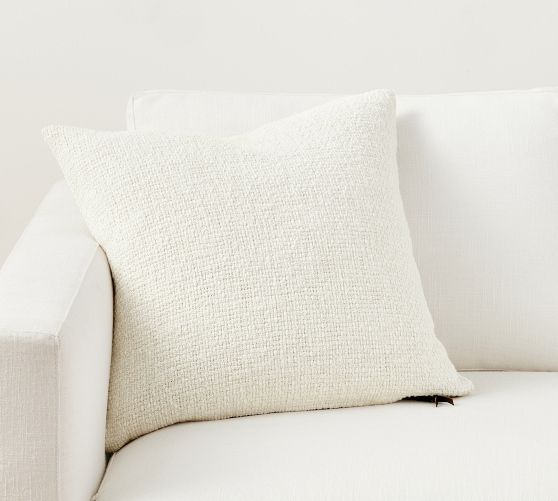 Textured Solid Slub Throw Pillow | Pottery Barn