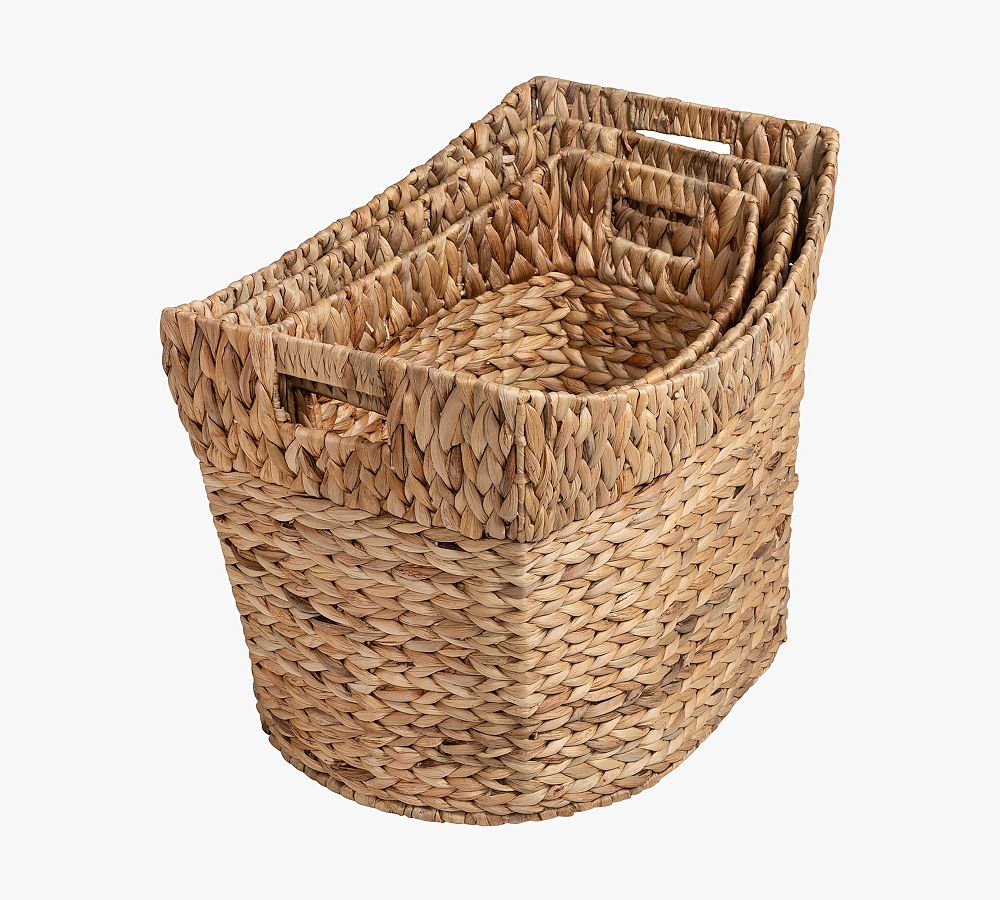 Water Hyacinth Baskets Set of 3 Pottery Barn