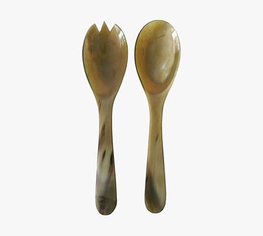 Horn Handcrafted Serving Utensils - Set of 2 | Pottery Barn