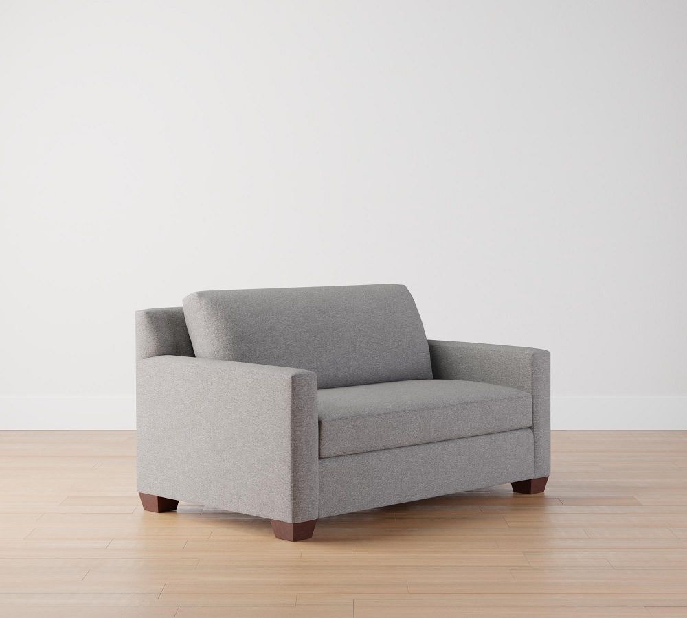 York Square Arm Upholstered Twin Sleeper Sofa Pottery Barn