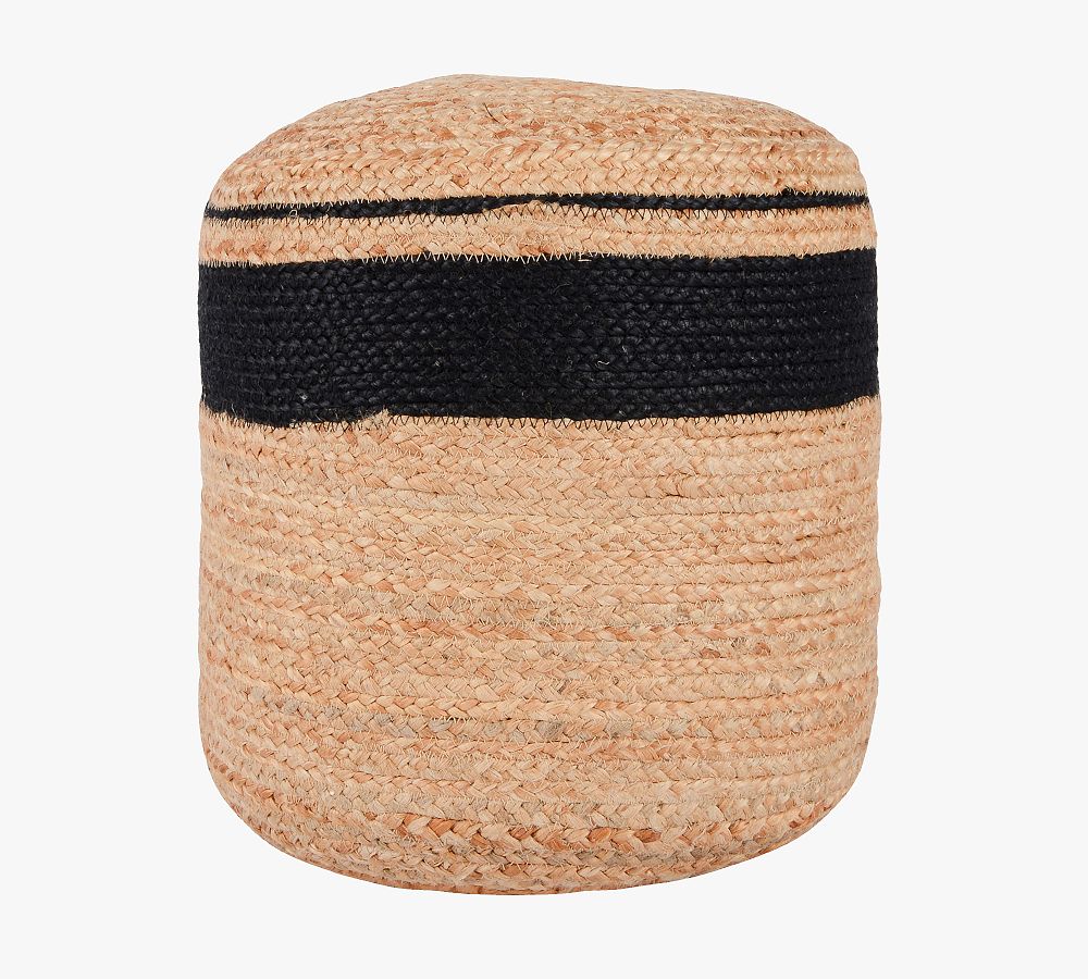 Sacha Handwoven Outdoor Jute Pouf Pottery Barn