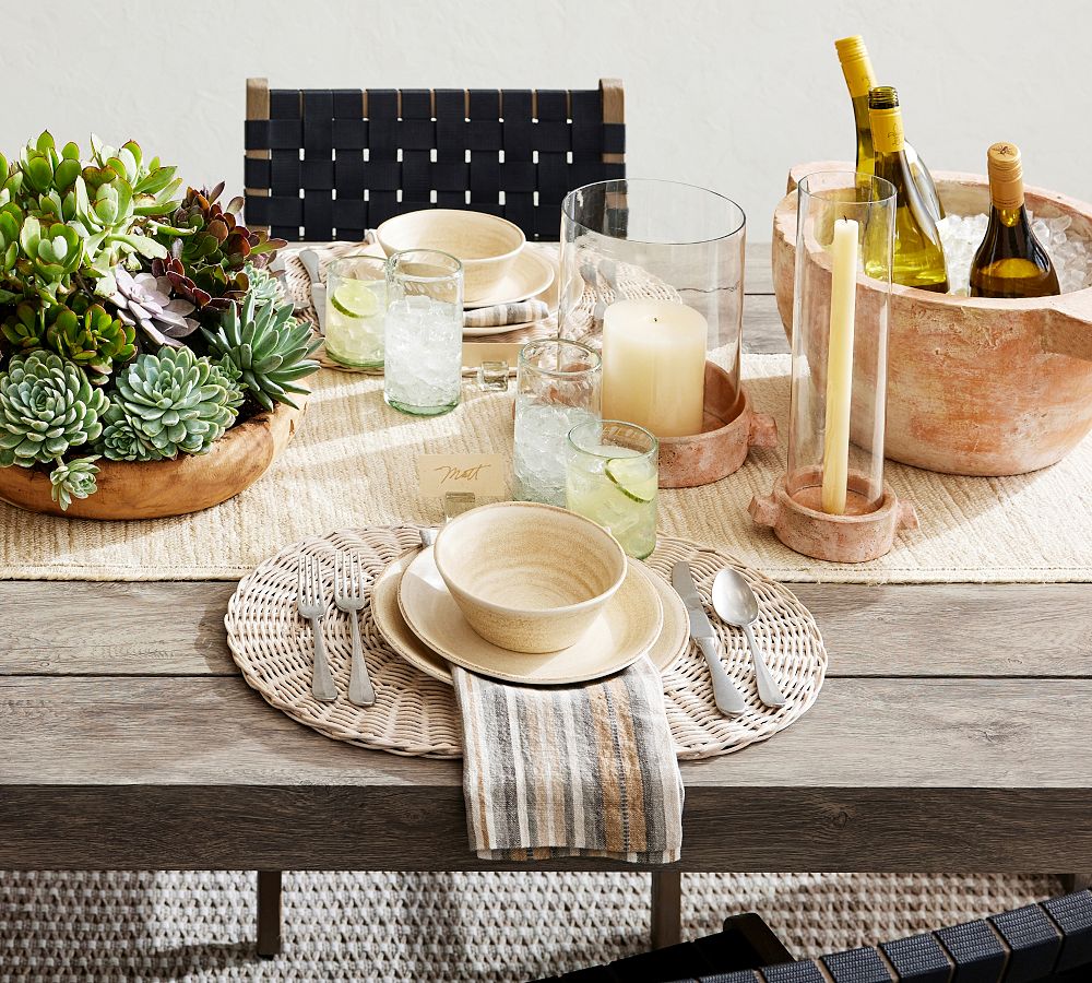 Larkin Melamine 12Piece Dinnerware Set Pottery Barn