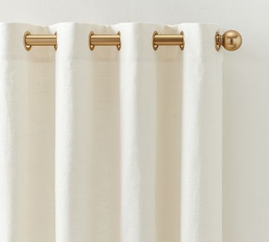 Open Box: Emery Linen Grommet Blackout Curtain | Pottery Barn