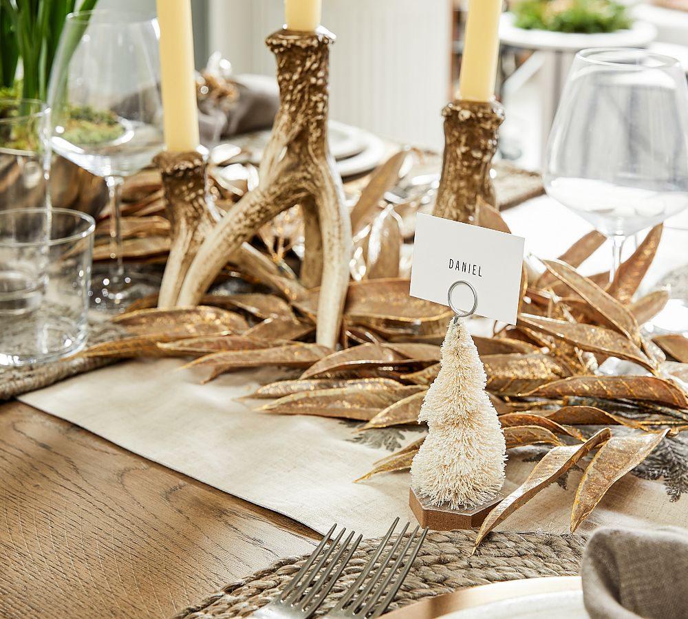 Frosted Tree Handcrafted Place Card Holders Set of 4 Pottery Barn