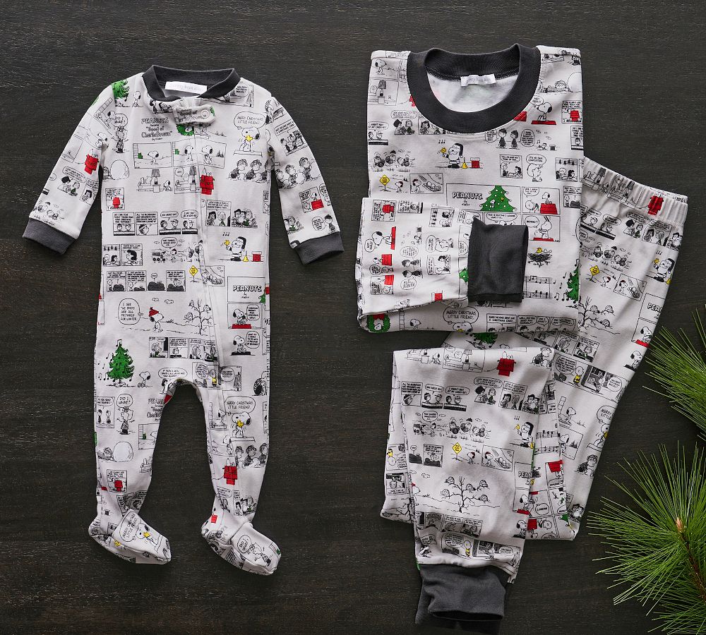 Peanuts™ Holiday Organic Cotton Nursery Pajamas Pottery Barn