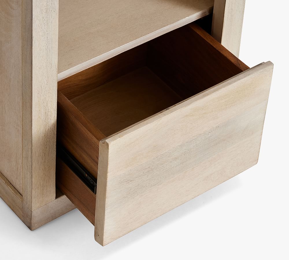 Cayman Reclaimed Wood Charging Nightstand Pottery Barn