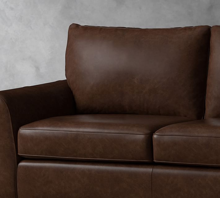 PB Comfort Roll Arm Leather Sofa | Pottery Barn