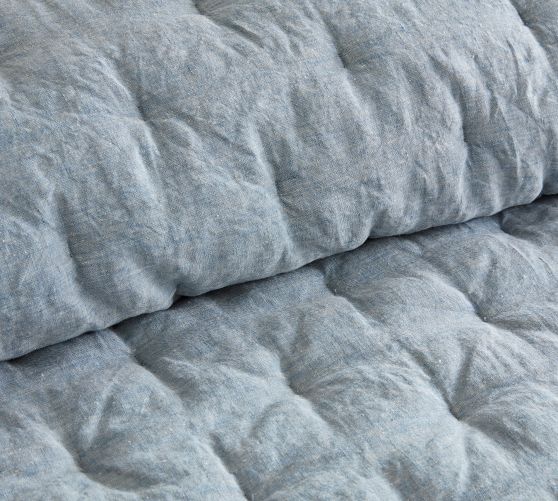 Belgian Flax Linen Tufted Quilt Pottery Barn