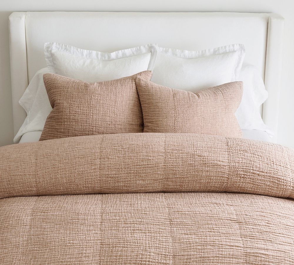 Cloud Cotton/Linen Duvet Cover Pottery Barn