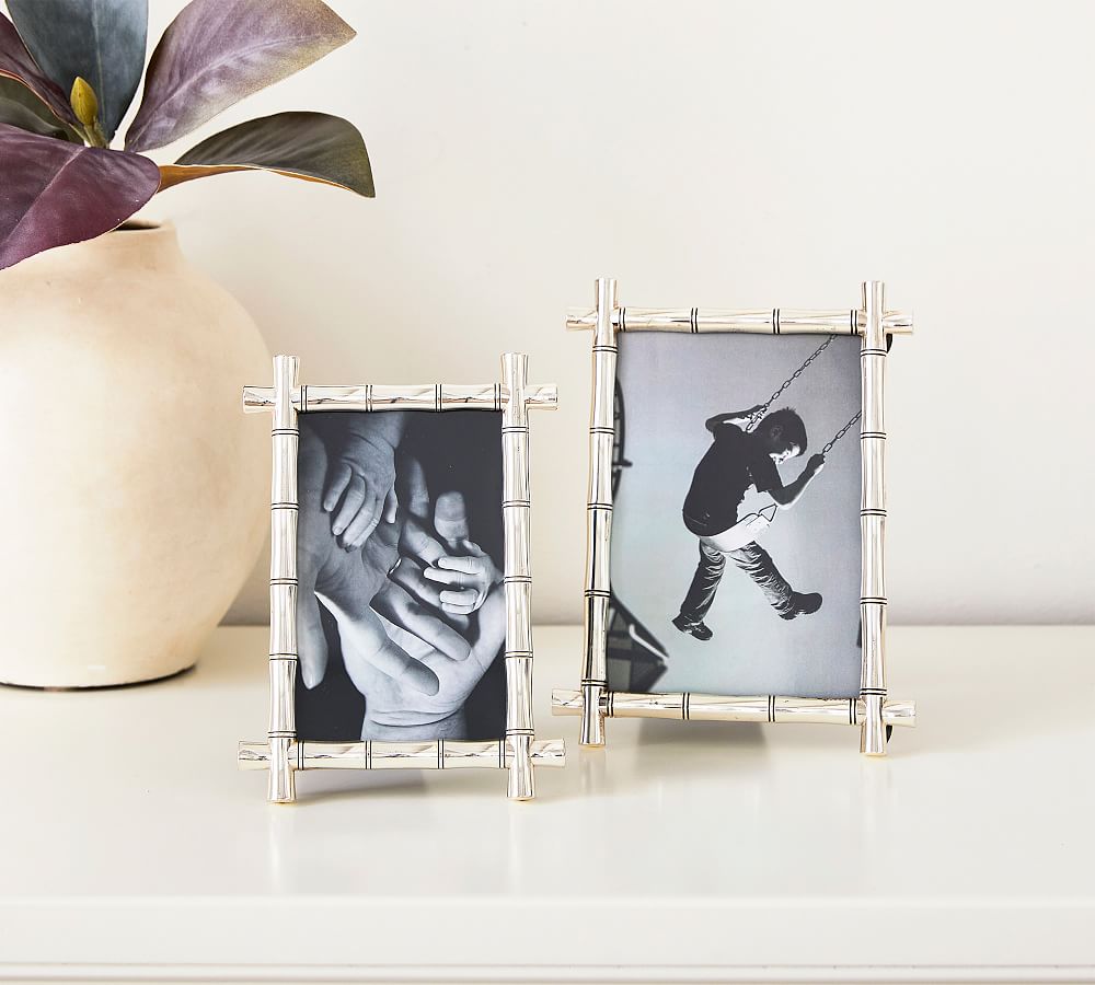 Bamboo Picture Frames Silver Pottery Barn