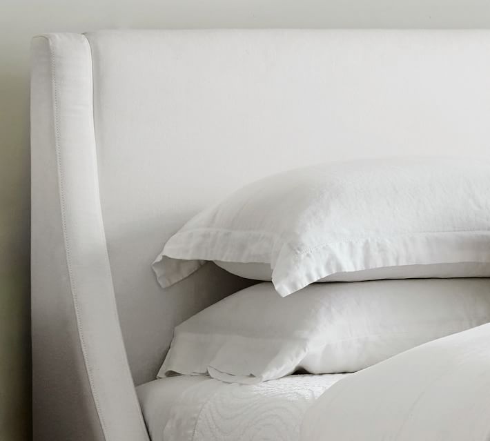 York Upholstered Platform Bed Pottery Barn