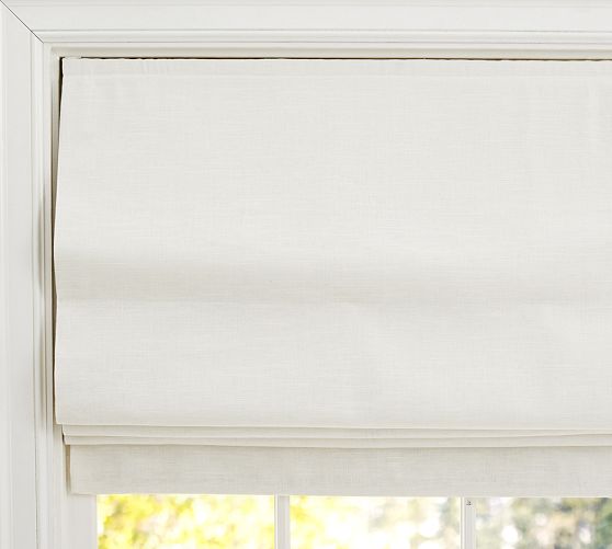 pottery barn emery linen roman shade